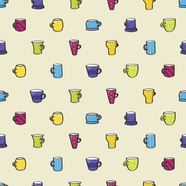 饮用杯无缝背景图片下载