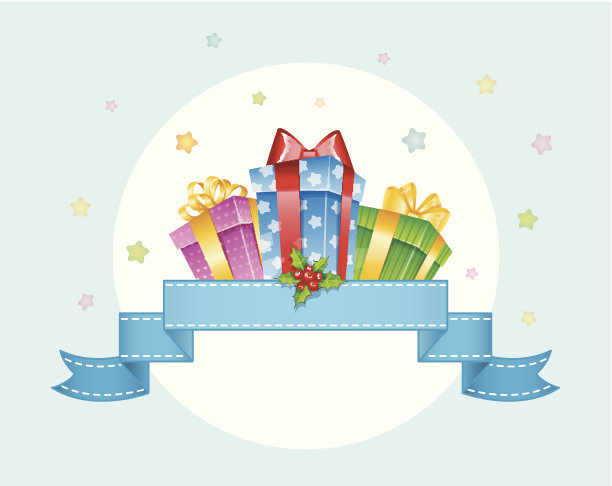 彩色的礼盒与蝴蝶结图片下载