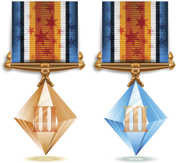 青铜和蓝色晶体图片下载