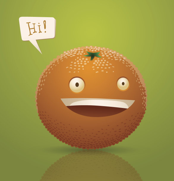 快乐的卡通橙色图片下载