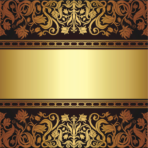 花式古董卡片，维多利亚风格的金饰图片下载