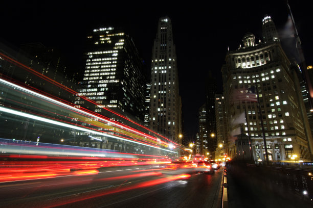 芝加哥在晚上图片下载