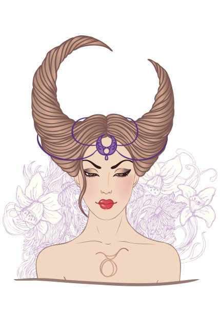 金牛座是一个美丽的女孩素材图片