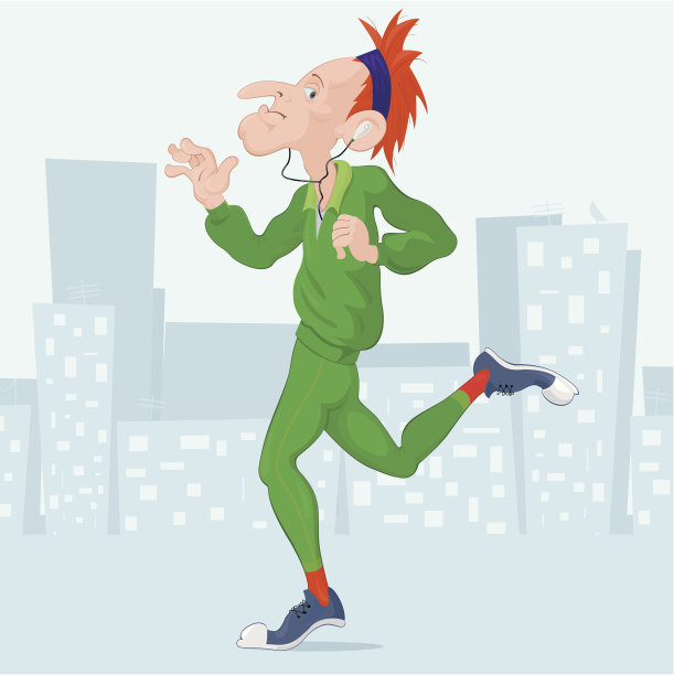 矢量插图的一个跑步者图片下载