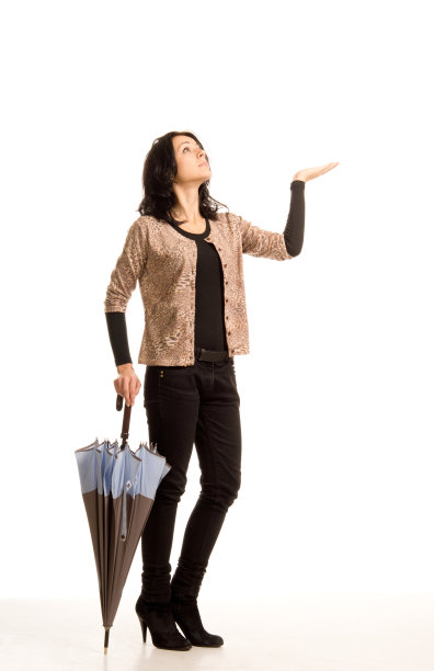 女人担心下雨图片下载