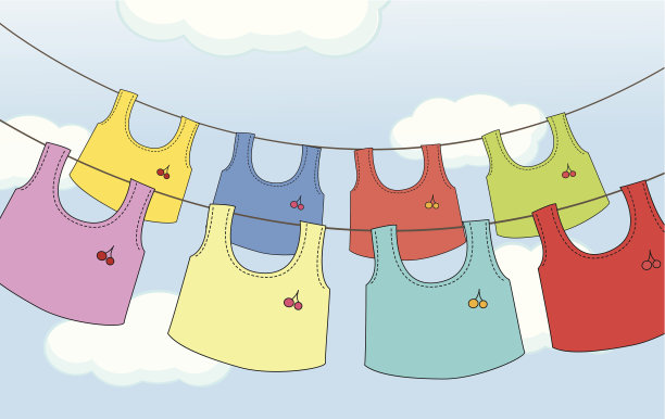 彩色挂衣服图片下载