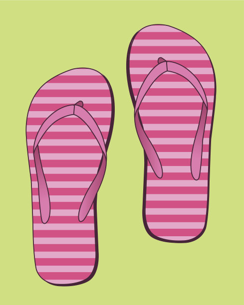 沙滩凉鞋，人字拖图片下载