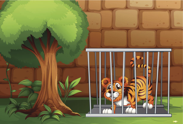 笼子里的老虎图片下载