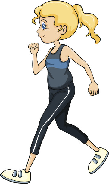 跑步的女孩图片下载
