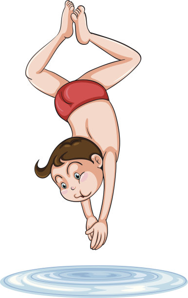 男孩潜入水中图片下载