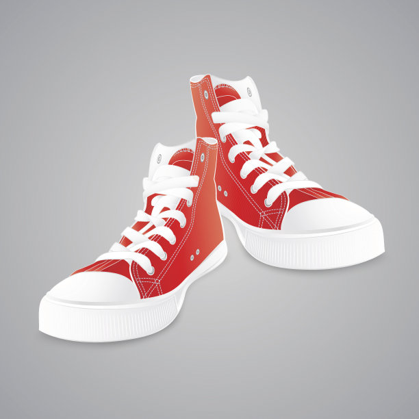 红色运动鞋图片下载