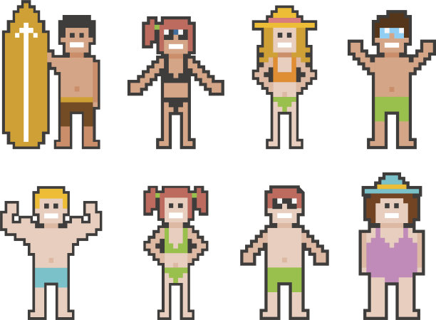 像素海滩人设置5图片下载