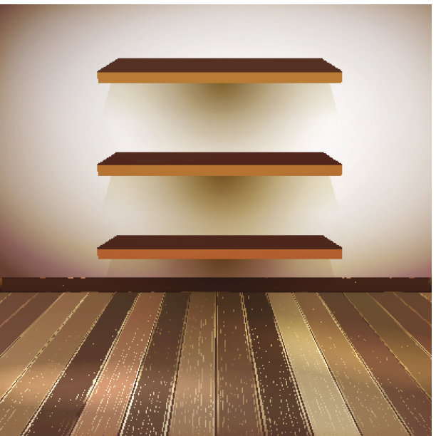 有架子和木地板的房间。每股收益10图片下载