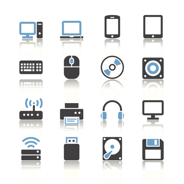 电脑图标-反射主题图片下载