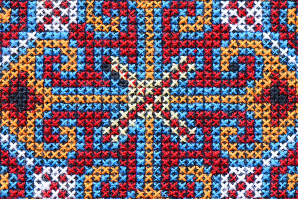 手工十字绣。图片下载