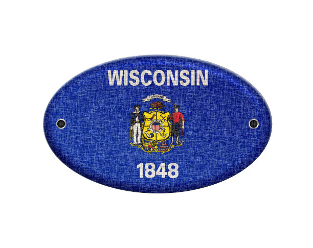 威斯康星州的木制标志。图片下载