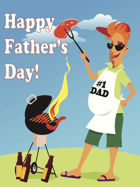 父亲节贺卡模板快乐素材图片