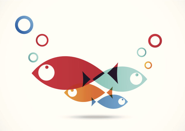 鱼图标抽象背景图片下载