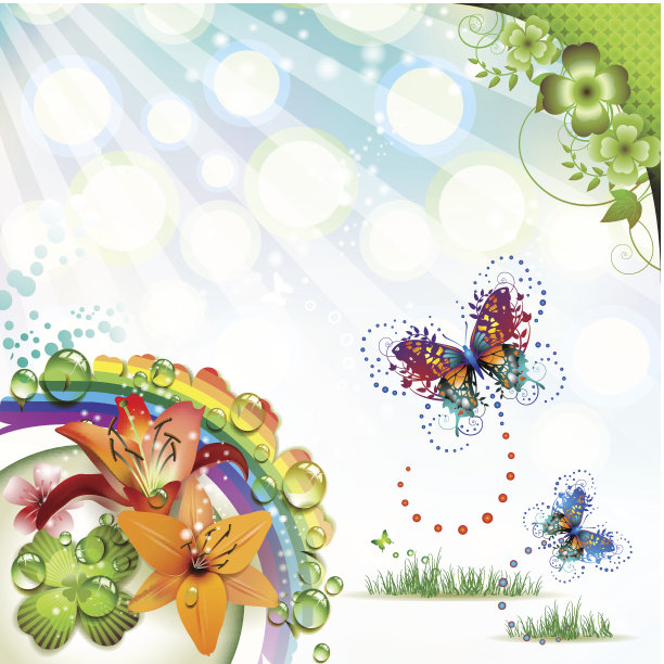 花与蝴蝶图片下载