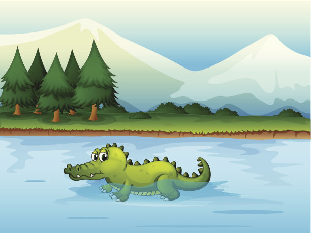 河里的鳄鱼图片下载