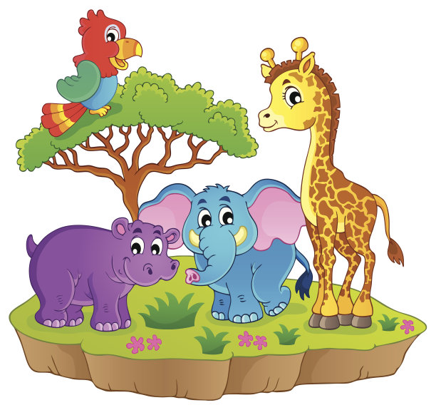 可爱的非洲动物主题图片2图片下载