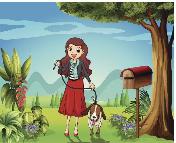 女人和她的宠物图片下载