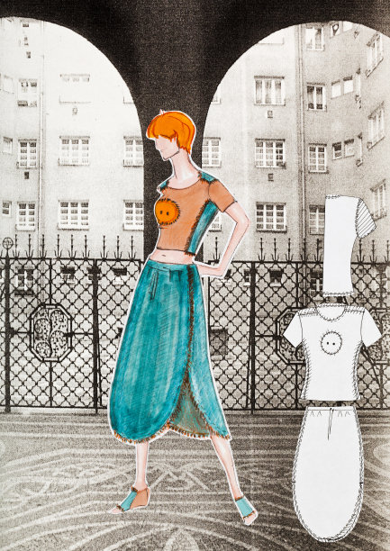 夏季都市青年服装素材图片