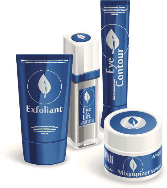 蓝色的化妆品图片下载