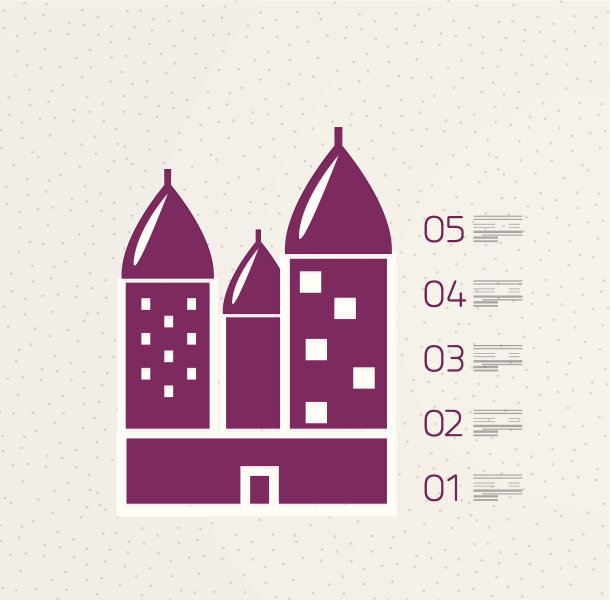 矢量红色信息图设计图片下载
