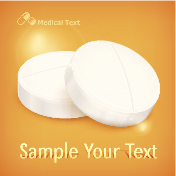 药片在黄色图片下载