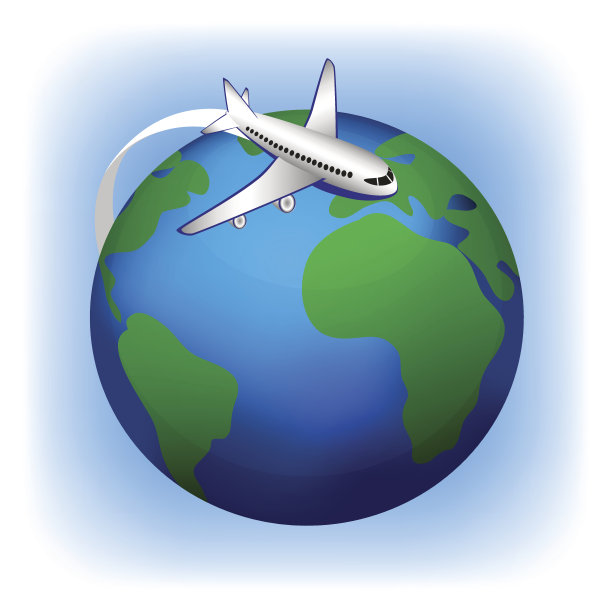 飞机旅行，矢量图标图片下载