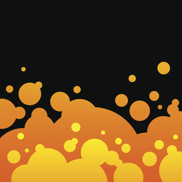 抽象的黑色和橙色背景与气泡图片下载