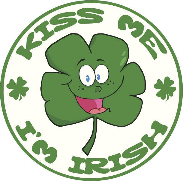 圆圈里的快乐三叶草图片下载