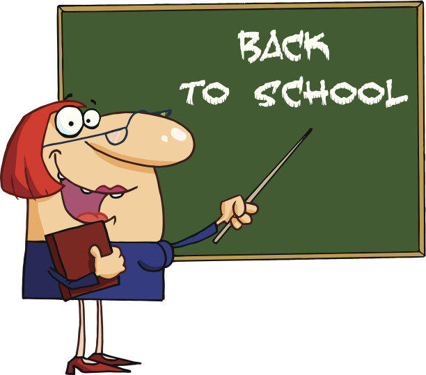 把指针放在黑板和课文前面的老师图片下载