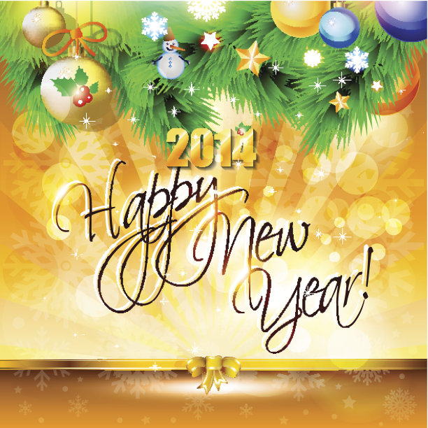 新年贺卡或背景彩带图片下载