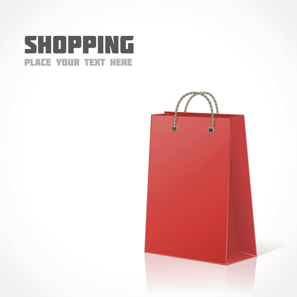 红色的购物袋图片下载