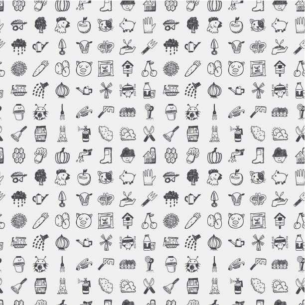 无缝涂鸦农场模式图片下载