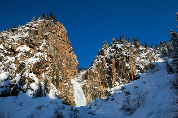 冰冻瀑布图片下载