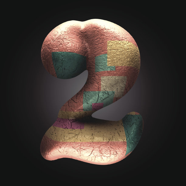 矢量彩色粘土字母2图片下载