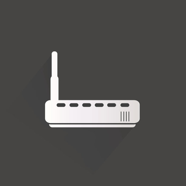 Wi-Fi路由器网页图标的白色和黑色图片下载