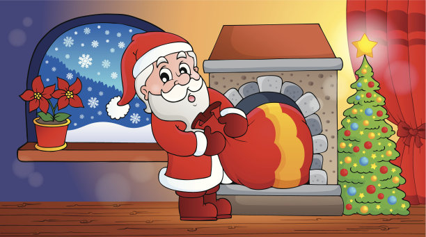 圣诞老人室内场景六图片下载