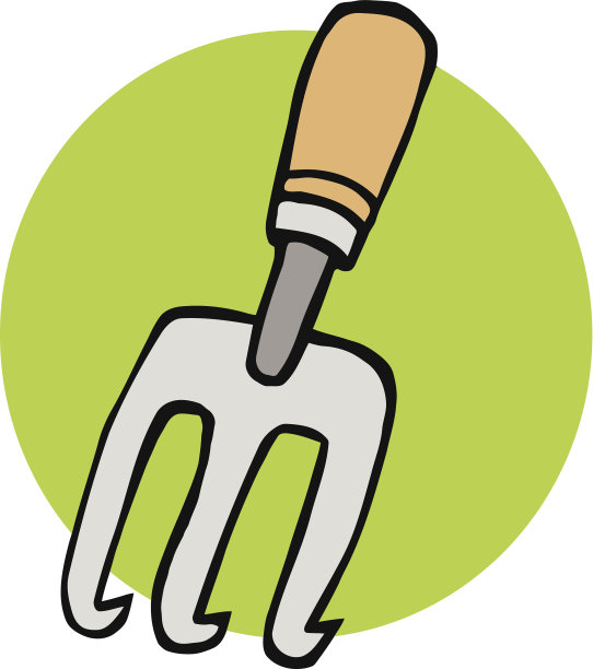 园艺手耙与背景图片下载