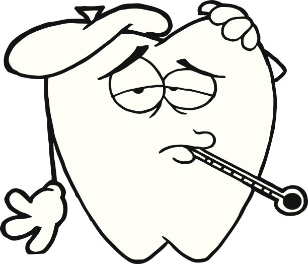 黑和白蛀牙图片下载