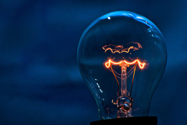 灯泡深蓝色图片下载