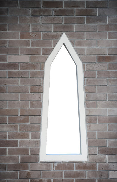 砌块墙和窗户图片下载