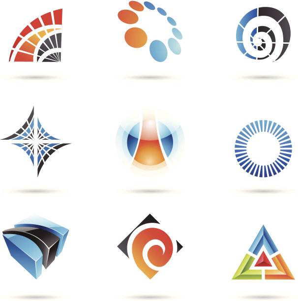 丰富多彩的抽象图标图片下载