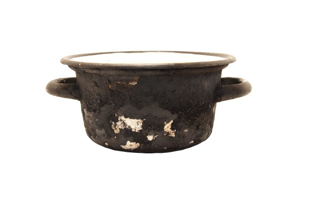 白色背景上的煤烟罐图片下载