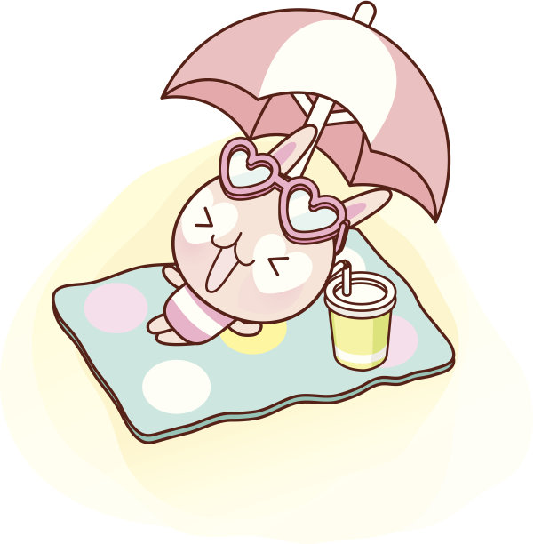 晒黑在阳伞下图片下载