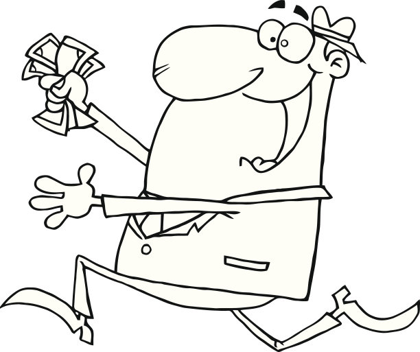 手里有钱的黑人和白人商人图片下载