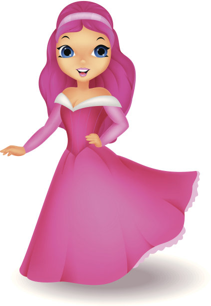 美丽的女孩卡通图片下载